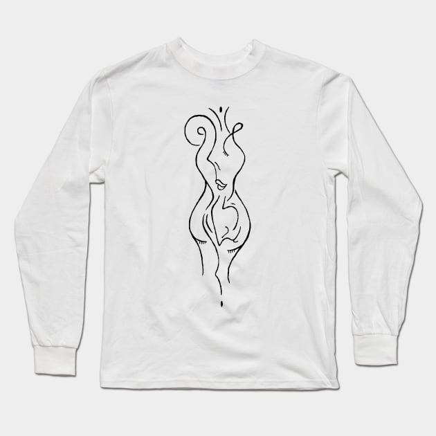 doodleflowFullFigure Long Sleeve T-Shirt by ed100